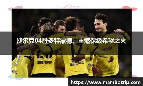 沙尔克04胜多特蒙德，重燃保级希望之火